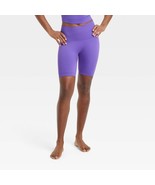 All In Motion Women&#39;s Seamless High Rise Rib Bike Shorts 6&quot; Purple Choos... - £7.51 GBP