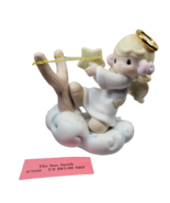 Precious Moments Figurine Angel Slingshot Give It Your Best Shot The Sta... - £17.95 GBP
