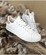 adidas Originals Women&#39;s Stan Smith Sneakers White/Gold Metallic Lace-up... - $29.70