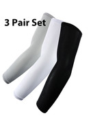 3 Pairs Cooling Arm Sleeves Cover UV Sun Protection Basketball Sport - £10.22 GBP