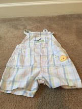 Just One Year Carters Baby Boys Plaid Bib Overalls Coveralls Size 9 Months - £32.37 GBP