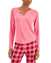 Jenni Womens Split-Neck Pajama Top Prism Pink L - $126.75 MXN