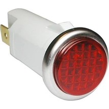 LIGHT, SIGNAL - RED 250 VOLTS fits 1/2 dia.  3/16&quot; TABS 1/3 watt chrome bezel - £5.42 GBP