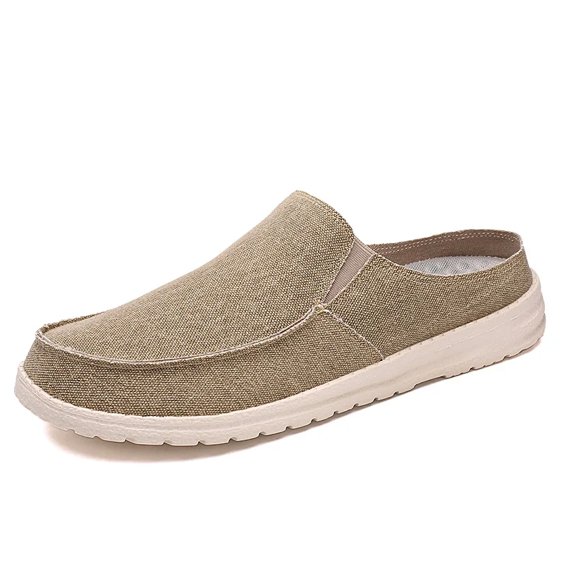 New Breathable Summer Canvas Mens Shoes Slip On Casual Loafers Lightweig... - $46.41