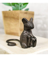 Pack Of 2 Cast Iron Whimsical Begging Mouse With Tail Mini Collectible F... - $23.22 CAD