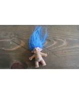 Vintage Pencil Top Blue Hair Troll Doll - £9.48 GBP