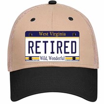 Retired West Virginia Novelty Khaki Mesh License Plate Hat - £23.53 GBP