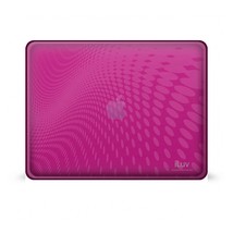 Pink Flexi-Clear Case With Dot Wave Pattern For iPad 1G - $14.03