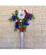 Cemetery flowers, Grave decoration, Memorial Day Flowers, Patriotic Memo... - $31.00