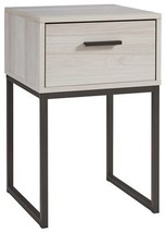 Socalle - Light Natural - One Drawer Night Stand - Vinyl-Wrapped - $81.00