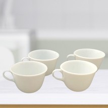 Pyrex White Milk Glass Coffee Mugs Tea Cups Set Of 4 Hot Cold Vintage - £15.47 GBP