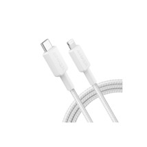 ANKER A81B6H21-1 6FT BRAIDED CABLE WHITE USB-C TO LIGHTNING - $39.49