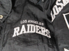 90s LOS ANGELES Raiders Sz M Starter Jacket Puffer Quilt Lined Las Vegas Oakland - £236.82 GBP