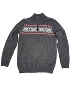 Urban Pipeline Boys Fair Isle Sweater 1/4-Zip Gray Size XL - $276.80 MXN