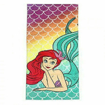 Disney Ariel Beach Pool Towel Little Mermaid Rainbow Girls Swim Summer Terry - £19.82 GBP