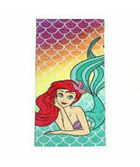 Disney Ariel Beach Pool Towel Little Mermaid Rainbow Girls Swim Summer T... - £19.13 GBP