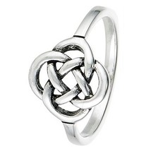 Celtic Dara Knot Ring Womens 925 Sterling Silver Norse Viking Band Sizes 6-10 - £21.52 GBP