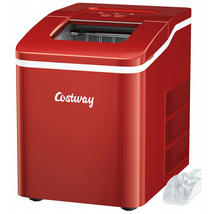 Portable Ice Maker Machine Countertop 26Lbs/24H Self-Cleaning W/ Scoop Red - $131.88