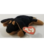 MI) TY Teenie Beanie Babies Doby The Doberman Stuffed Toy - £4.65 GBP
