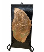 Art Marble Slab Tile Hammered Copper Sealife Seahorses Decor Tile 12” X ... - $35.63