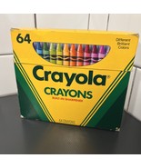 Vintage Crayola Crayons Smith &amp; Binney Sharpener Box of 64 with Sharpene... - £11.79 GBP