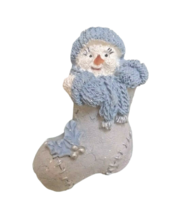 Encore Snow Buddies Buddy in Stocking Tree Ornament 94275 w/ Box 1999 VTG 3&quot; - £4.79 GBP