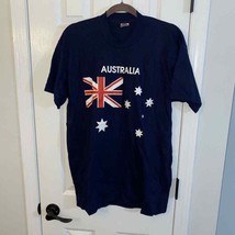 Vintage Australian Flag T-Shirt Made In USA Size Large Single Stitch Rare - $47.02