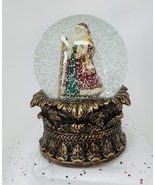 6&quot; Santa With Toy Sack Dome Wind Up Plays &#39;We Wish You A Merry Christmas... - $43.80