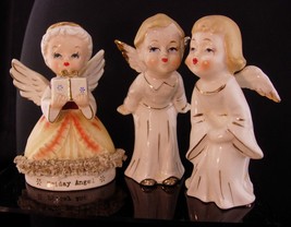 1950&#39;s Christmas Angel figurines - Friday Angel - Japan white carrollers... - £59.73 GBP