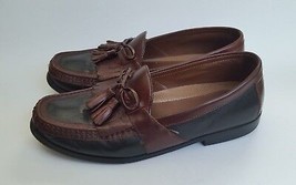 Johnston & Murphy Mens Shoes Loafers Slip On Tassel Black Brown Size 9 M - £31.61 GBP
