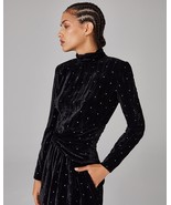 Saint Laurent Black Crystal Studded Velvet Mini Romper Size 38F / 6 US $... - £262.34 GBP