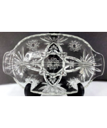 Anchor Hocking Star Of David Divided Relish Dish &quot; EAPC&quot; Glass w/ Tab ha... - £7.06 GBP