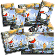 CARDINAL BIRDS CONTRY WINTER MORNING LIGHT SWITCH OUTLET WALL PLATES ROO... - £14.34 GBP+