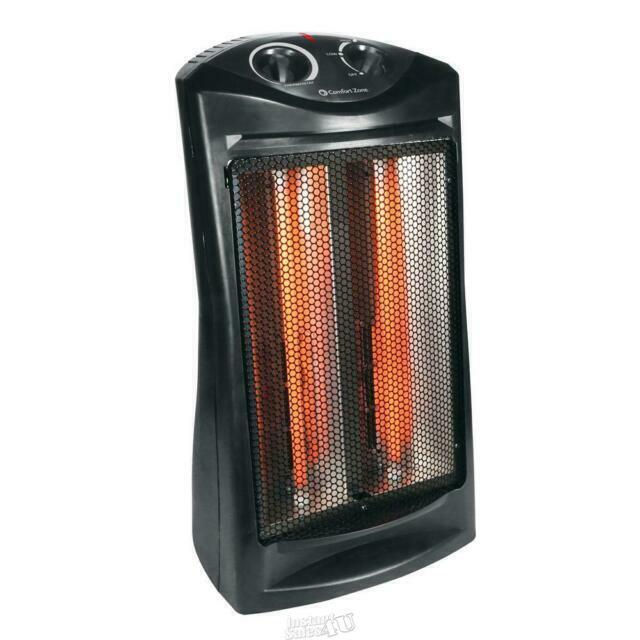 Comfort Zone Heater Radiant Tower Heat Space Heater Dual Quartz Heating 1500W - $52.24
