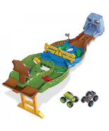 Hot Wheels Monster Trucks Wreckin&#39; Raceway Track Playset (New) - $58.41