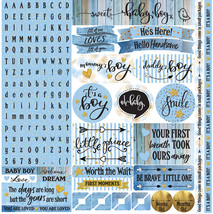 Reminisce Alpha Combo Cardstock Stickers 12"X12"-Oh Baby Boy - $12.47