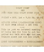 Colby Stag Night Invitation New York 1935 Fraternity Postcard Posted PCBG7D - €25,68 EUR