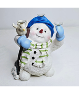 Snowman Tray Serving Dish Holder Base Ceramic 11 Inch Christmas Holiday ... - £15.55 GBP