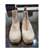 Crown Vintage Women Suede Leather Slip on Combat Fashion Boots Chelsea S... - $60.93 CAD