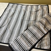 Set 2 Ralph Lauren Wiltshire Black White  Stripe European Pillow Shams NWOT - £38.89 GBP