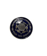 Vintage World Jewish Congress Lapel Pin Blue Enamel Brooch Hat Coat Pin - £5.76 GBP