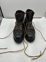 RED WING 2233 SAFETY TOE LEATHER WORK BOOTS BROWN MENS Size 10 MADE IN USA - $79.19