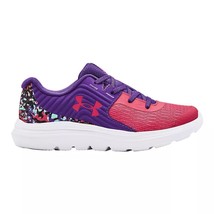 New Under Armour Girls Outhustle Print Shoes Sz 5Y Pink Purple Running Sneakers - £39.61 GBP