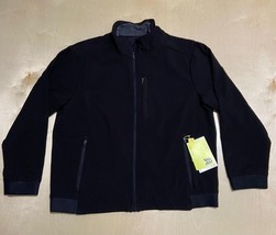 All in Motion Men&#39;s Softshell Fleece Full Zip Lightweight Black Jacket S... - $24.90