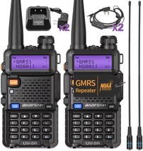 Long Range100 Mile Walkie Talkie Two Way Radio Charge Headset Waterproof GMRS  - $38.36