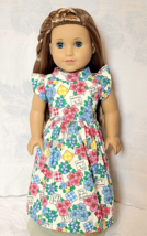 Clothes for 18&quot; American Girl Doll ~ FLORAL DRESS ~ Spring Pansies NEW! - £6.99 GBP