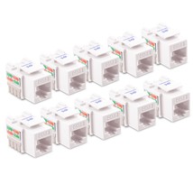 Cable Matters UL Listed 10-Pack RJ45 Keystone Jack in White - £24.22 GBP