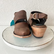 Lane PLAIN JANE Brown Slingback Mule Womens Cowboy Boots 7.5 Western Cow... - $133.65