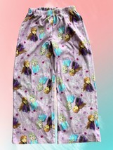 Disney Frozen themed purple elastic waist polyester long pants girls’ si... - $11.64