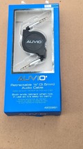 AUVIO 4200991 3-FT 1/8&quot; M to 1/8&quot; M RETRACTABLE STEREO CABLE &quot;BLACK&quot; - £3.28 GBP